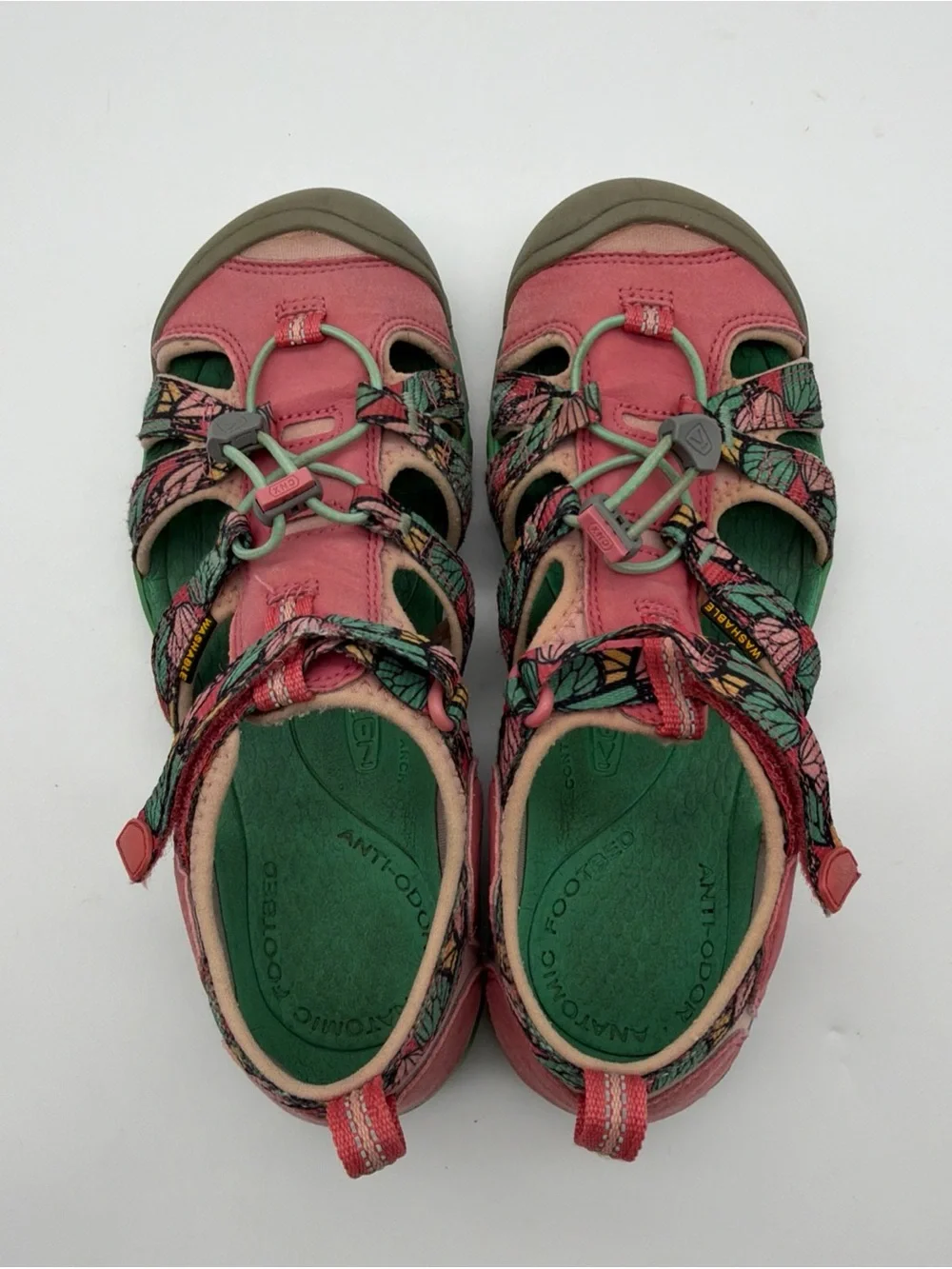 Keen Seacamp II CNX Youth Size 5 Water Hiking Sandals Washable Pink Butterfly